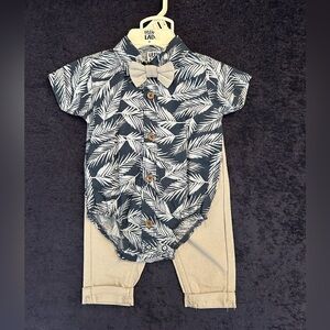 NWOT Little Lad Palm Print Kids Matching Set